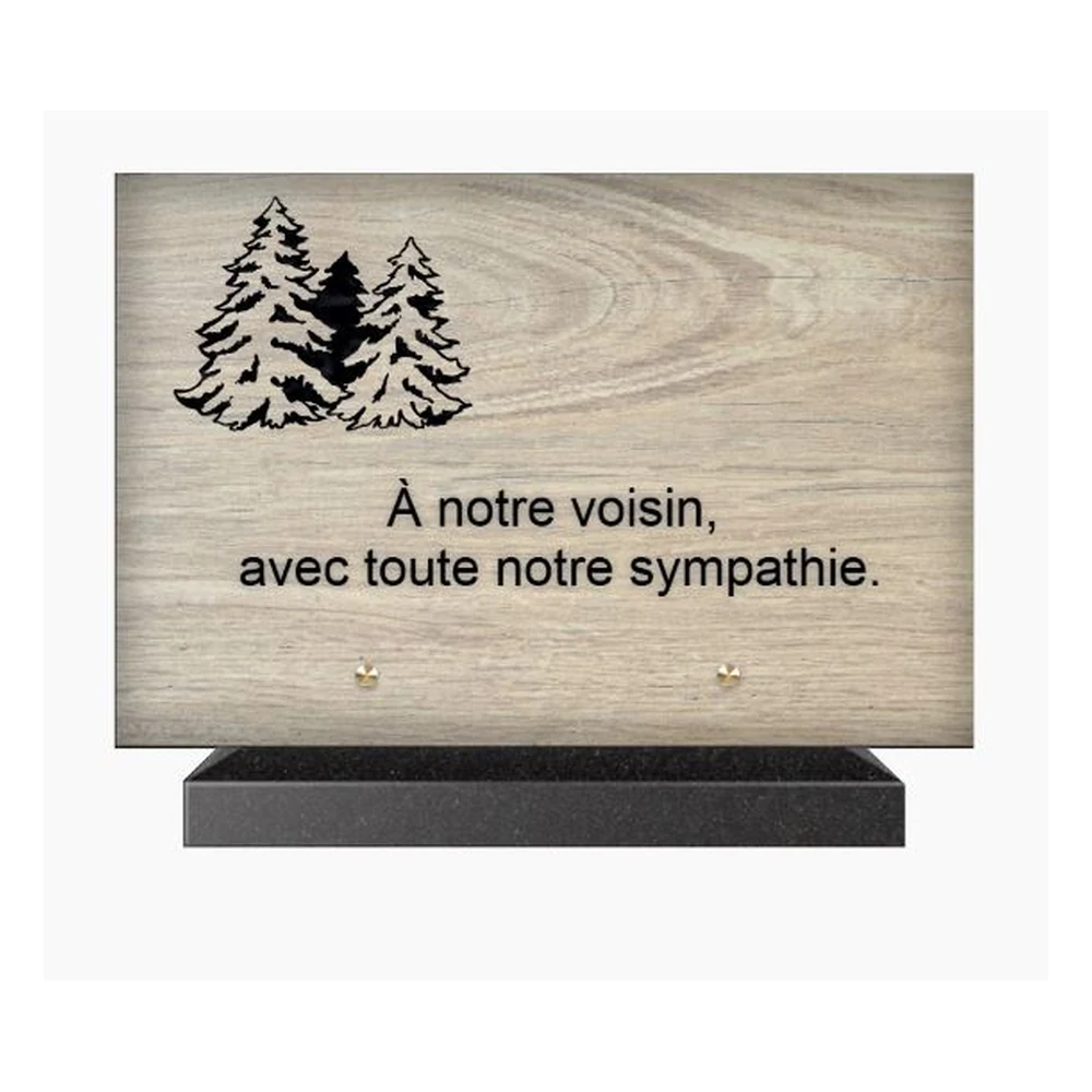 Plaque granit CG-01 - Plaques Funéraires Créations®