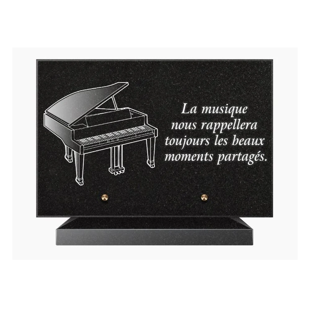Plaque granit CG-02 - Plaques Funéraires Créations®