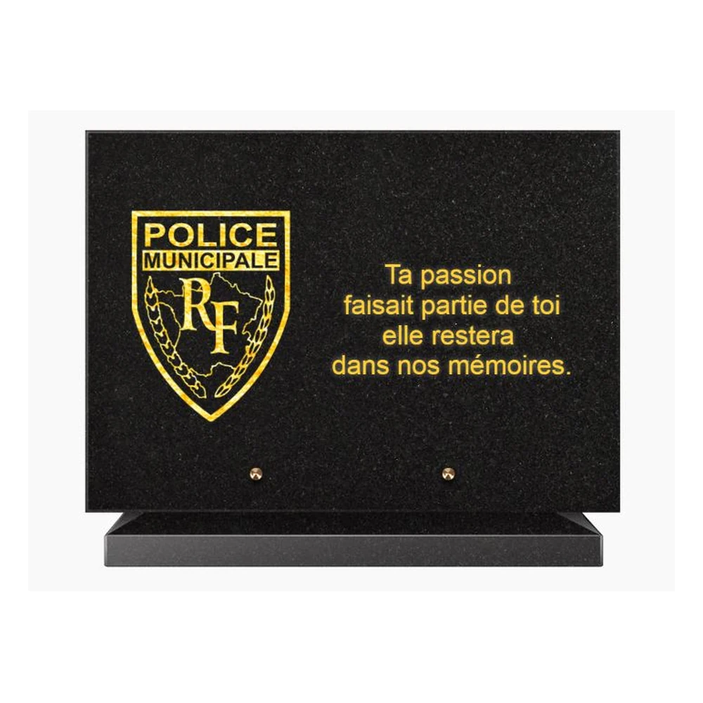 Plaque granit CG-03 - Plaques Funéraires Créations®