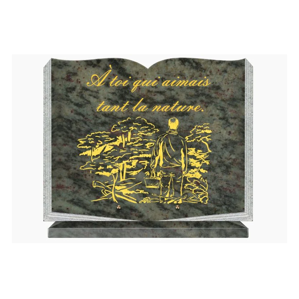 Plaque granit CG-08 - Plaques Funéraires Créations®