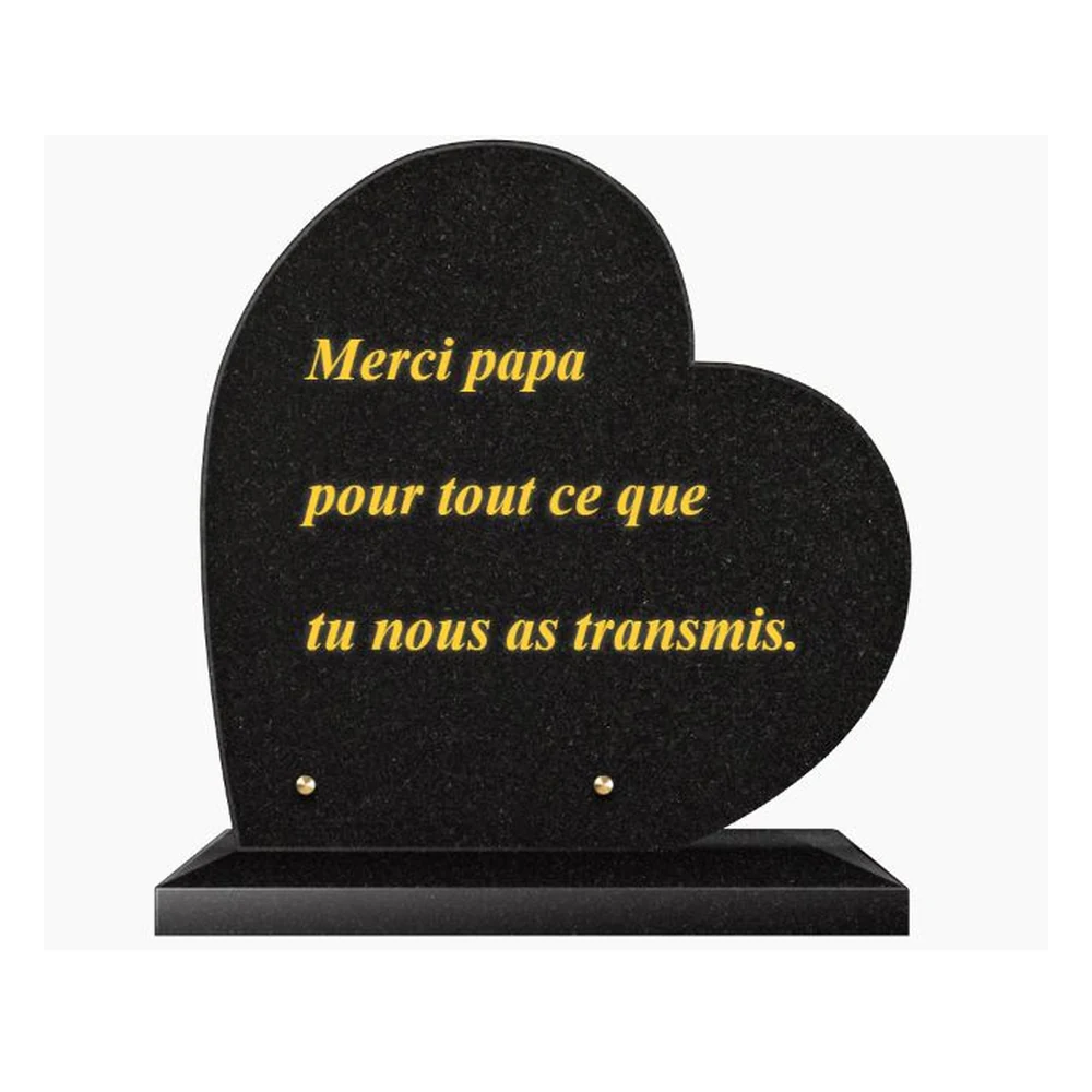 Plaque granit CG-09 - Plaques Funéraires Créations®