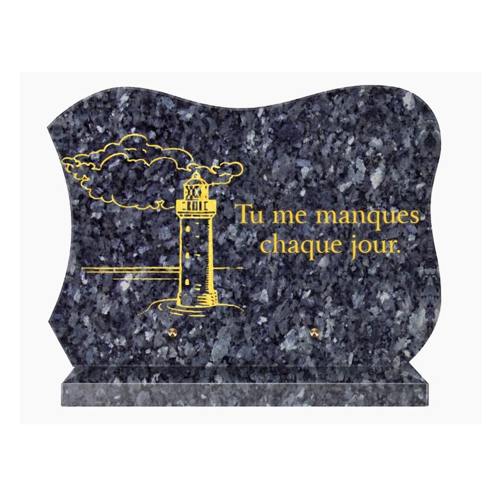 Plaque granit CG-12 - Plaques Funéraires Créations®
