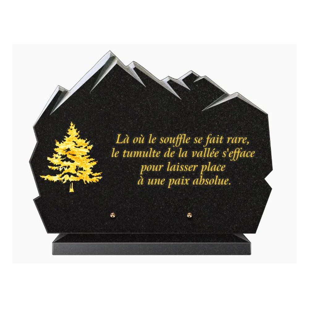 Plaque granit CG-17 - Plaques Funéraires Créations®