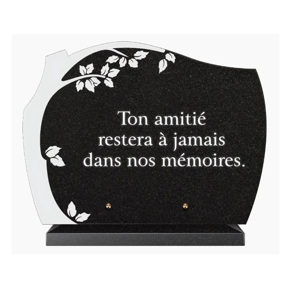 Plaque granit CG-18 - Plaques Funéraires Créations®