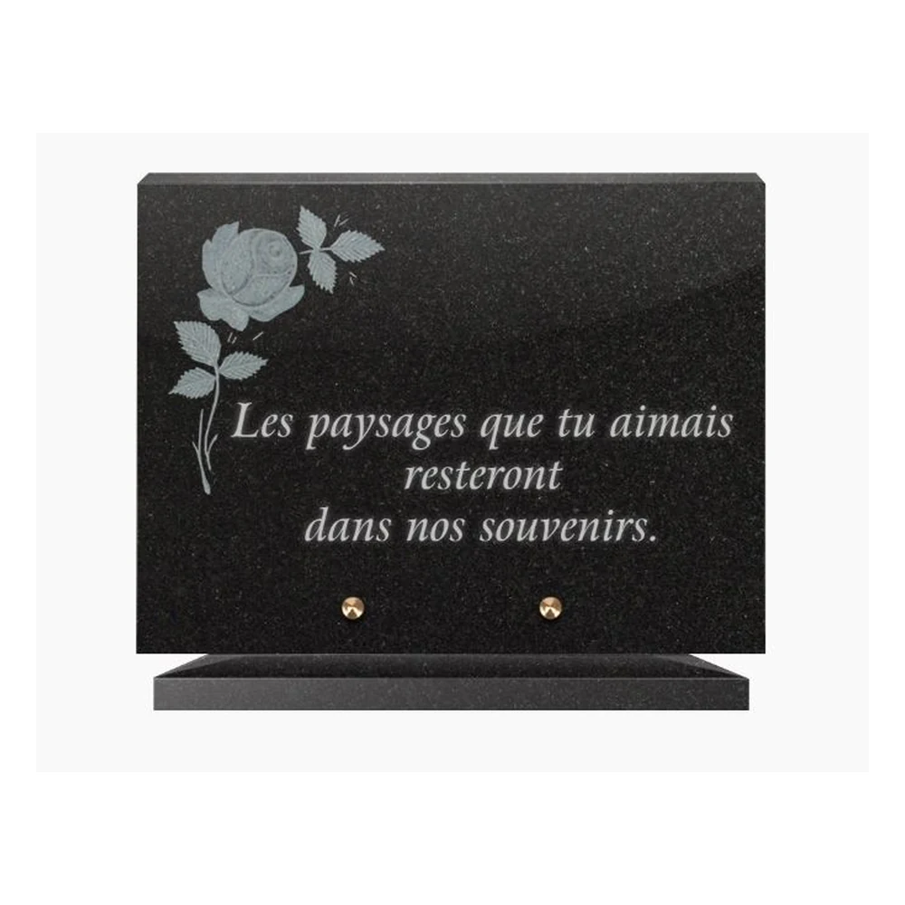 Plaque granit CG-20 - Plaques Funéraires Créations®