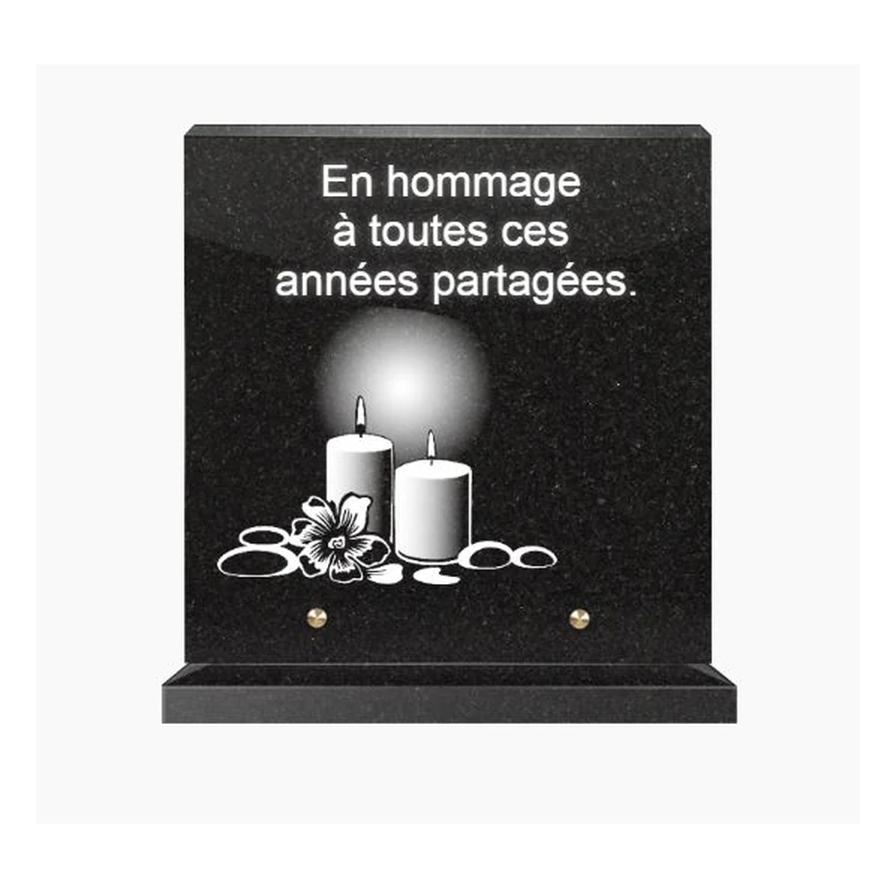 Plaque granit CG-23 - Plaques Funéraires Créations®