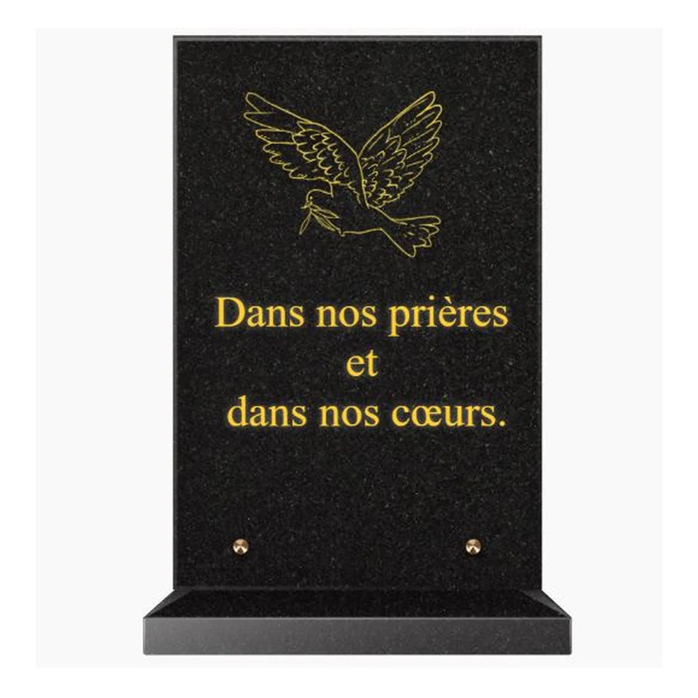 Plaque granit CG-24 - Plaques Funéraires Créations®