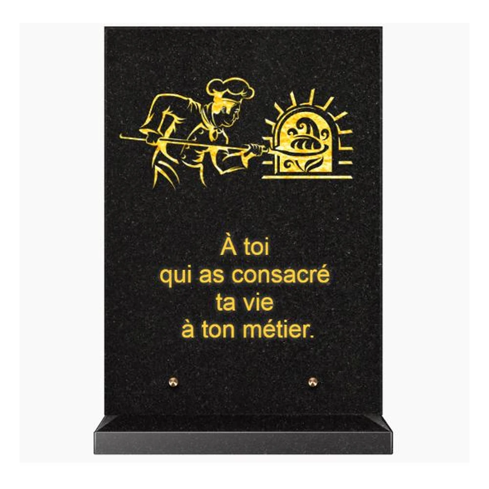 Plaque granit CG-25 - Plaques Funéraires Créations®