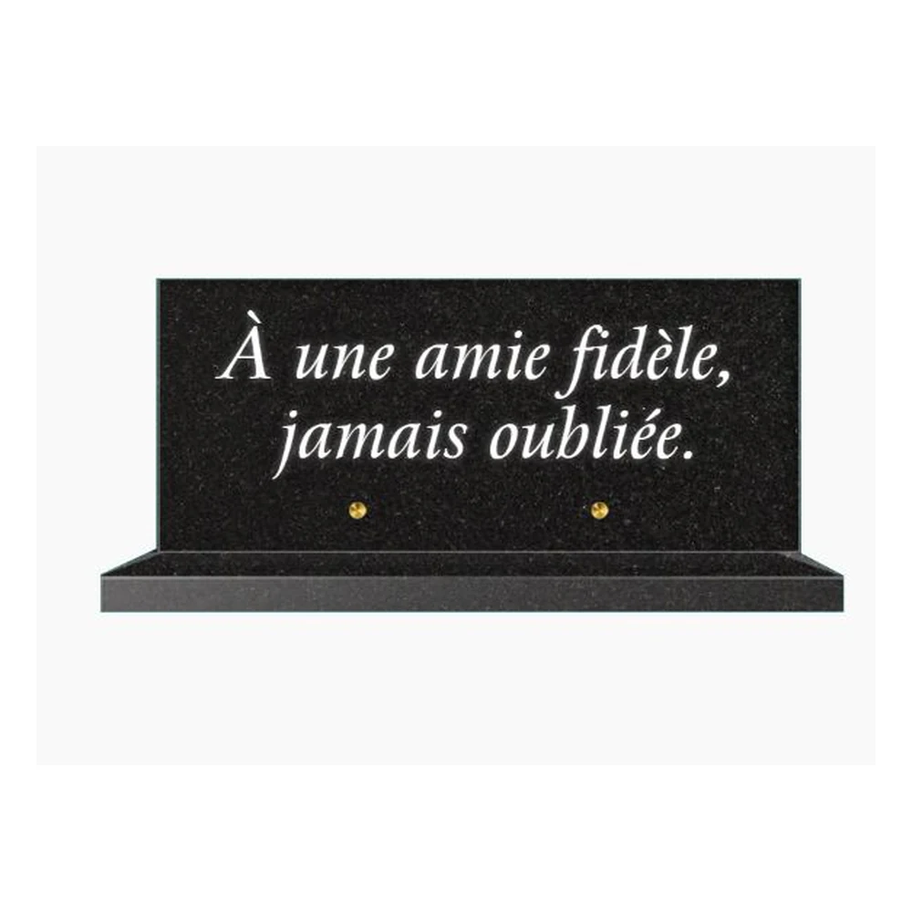 Plaque granit CG-33 - Plaques Funéraires Créations®