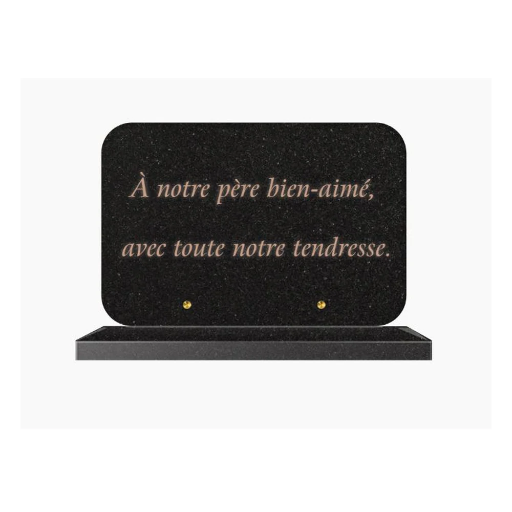 Plaque granit CG-34 - Plaques Funéraires Créations®
