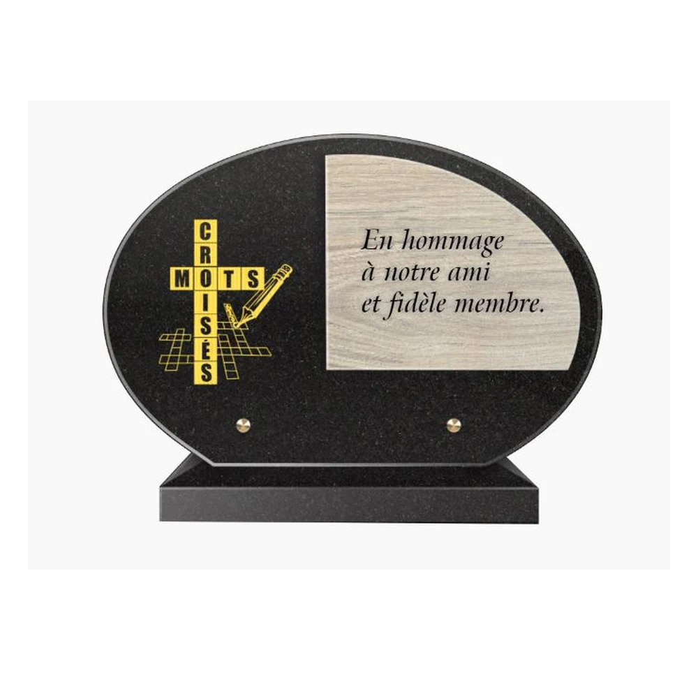 Plaque granit CGC-02 - Plaques Funéraires Créations®