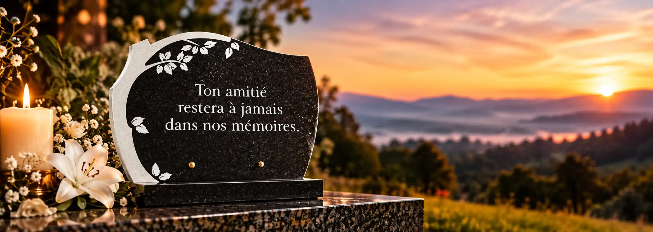 Personnalisez une plaque funéraire en granit - Plaques Funéraires Créations®