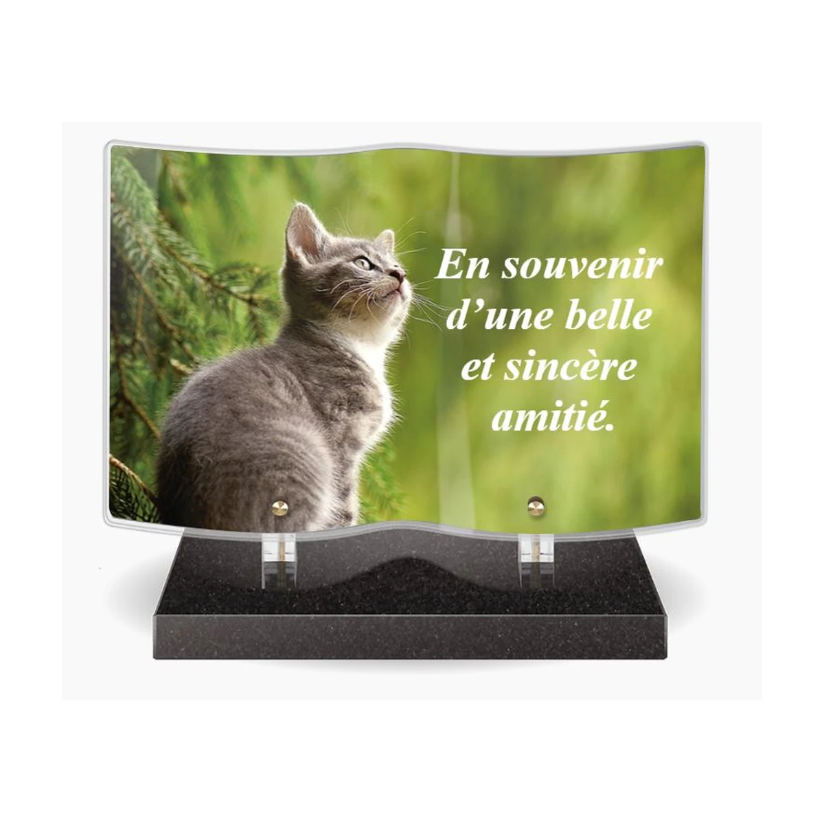 CA-34 – plaque Altuglas personnalisable – Plaques Funéraires Créations®