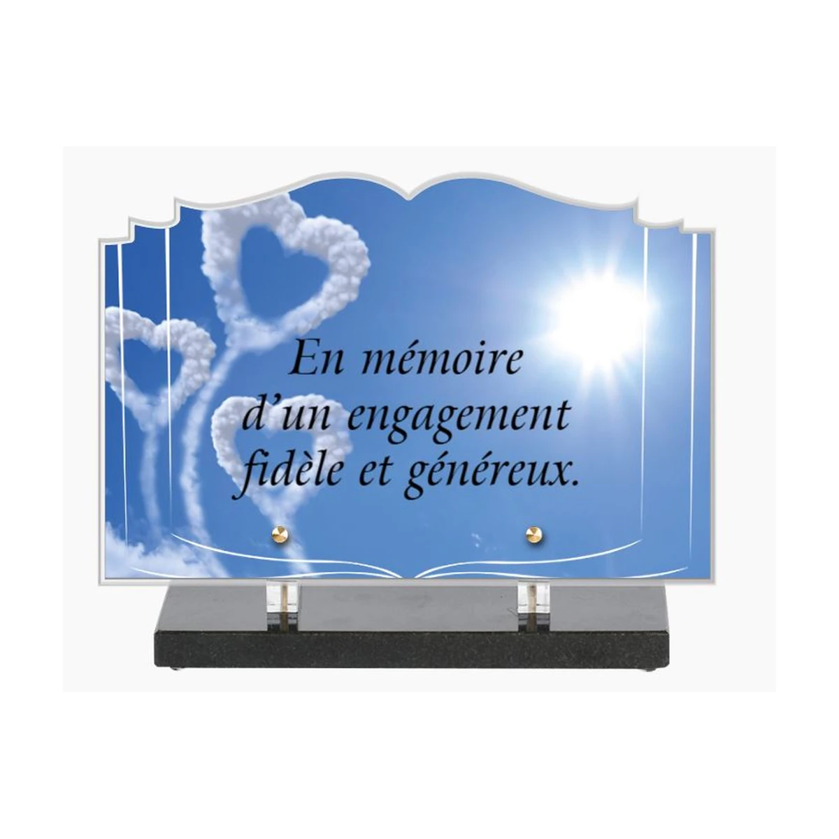 CA-5 – plaque Altuglas personnalisable – Plaques Funéraires Créations®