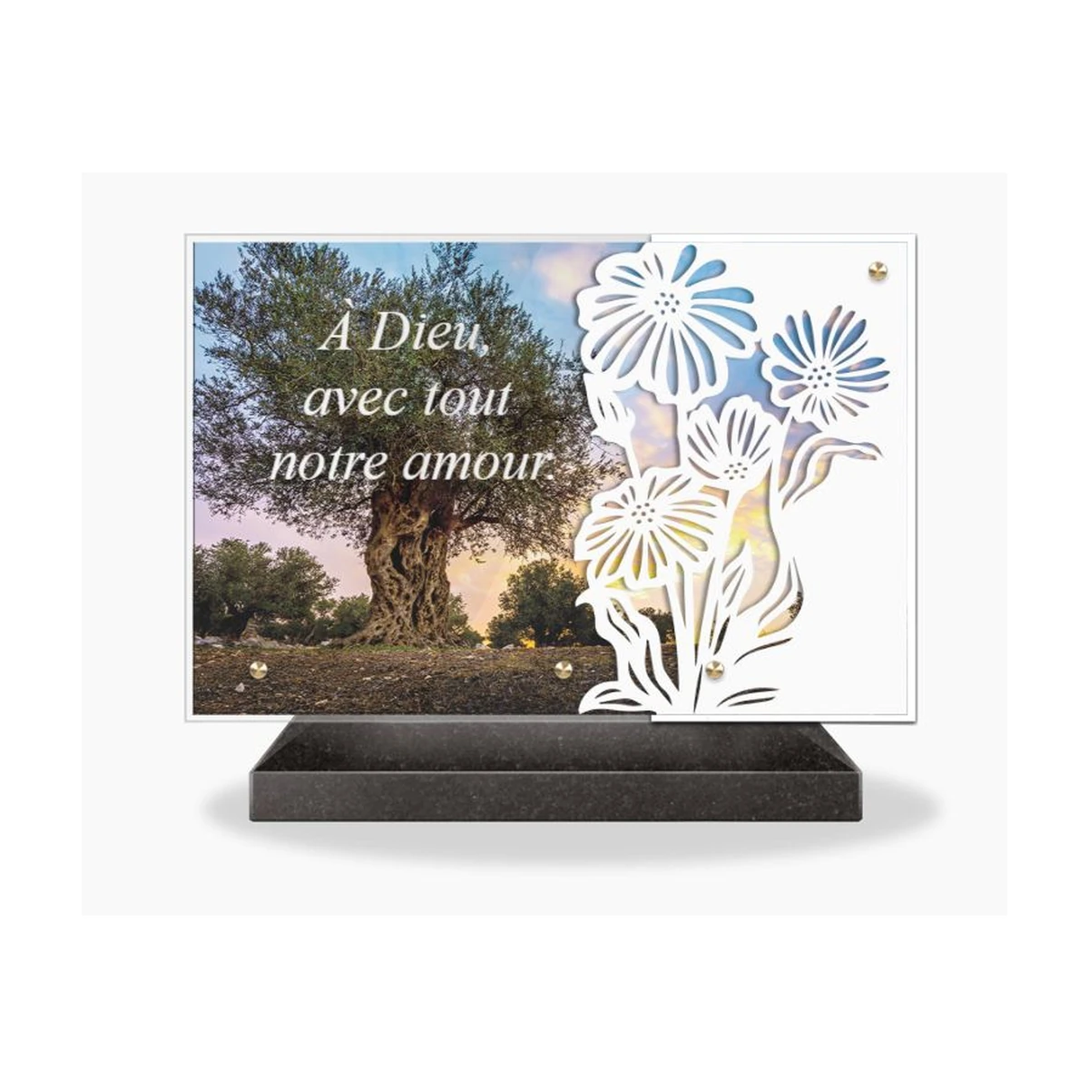 CA-58 – plaque Altuglas personnalisable – Plaques Funéraires Créations®