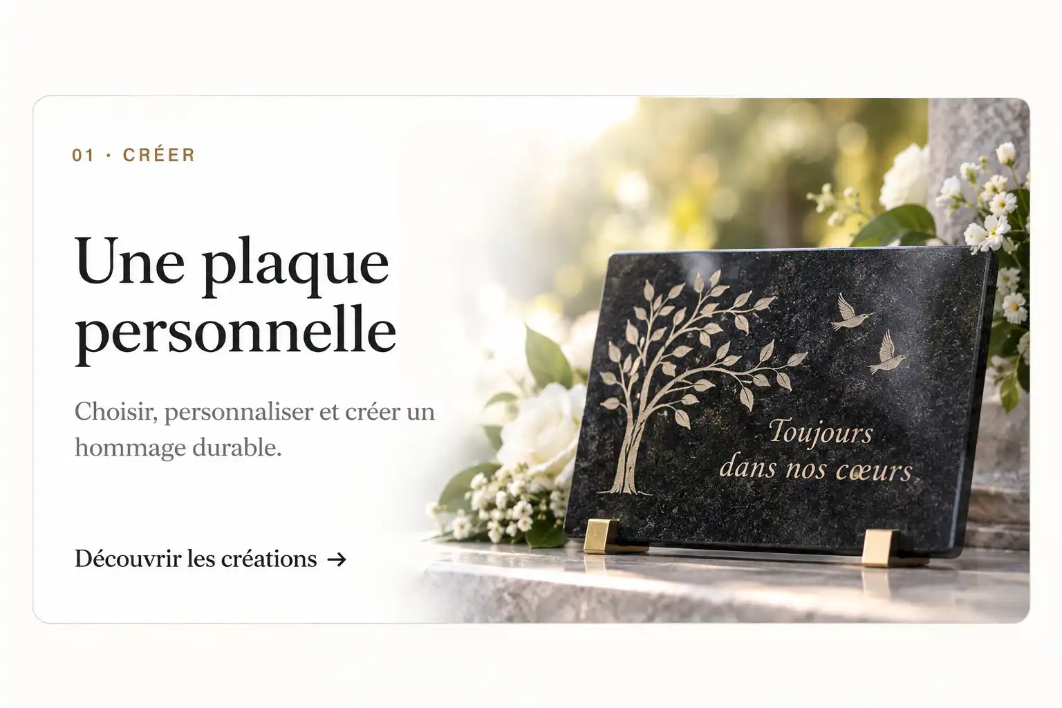 Plaque funéraire personnalisée