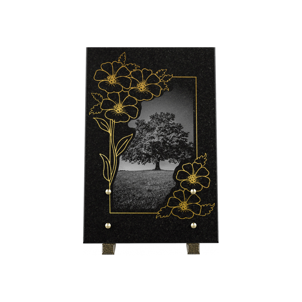 Plaque funéraire FLORANA – Plaques Funéraires Créations® – vue complémentaire