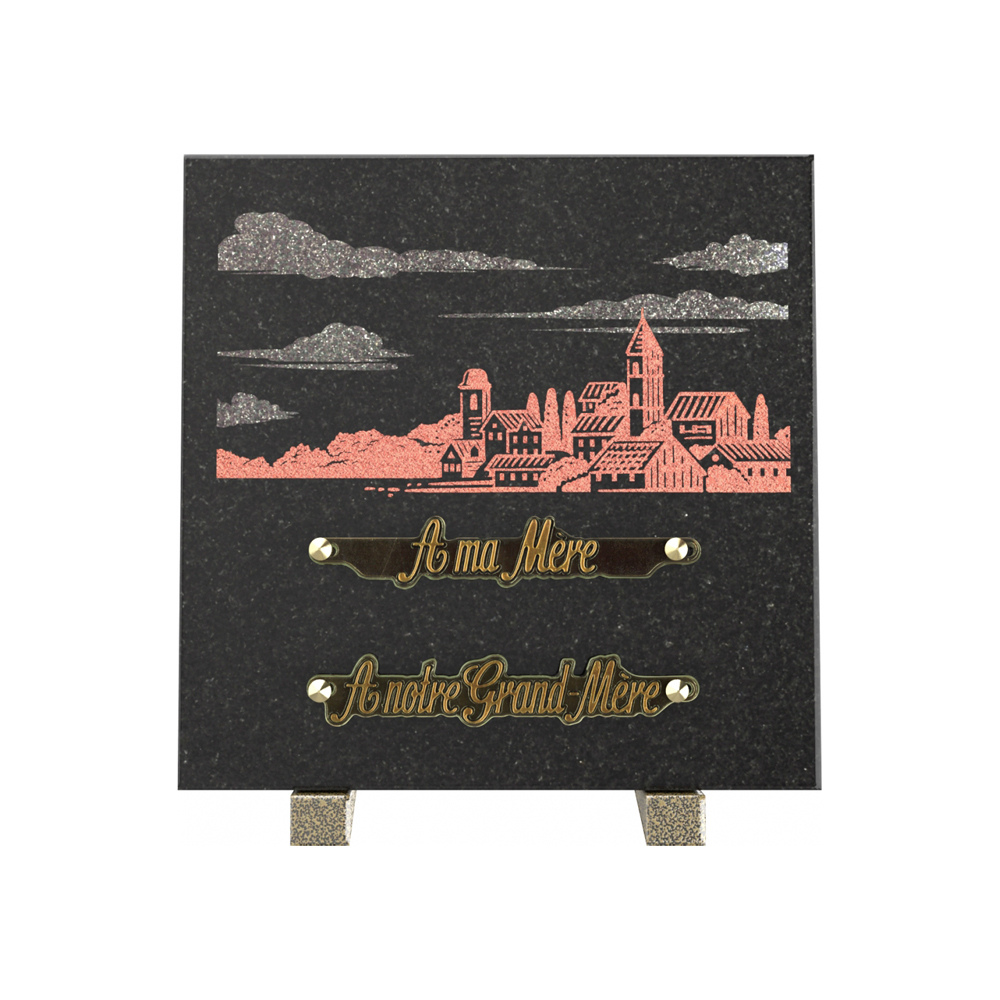 Plaque funéraire FIBULE – Plaques Funéraires Créations® – vue complémentaire