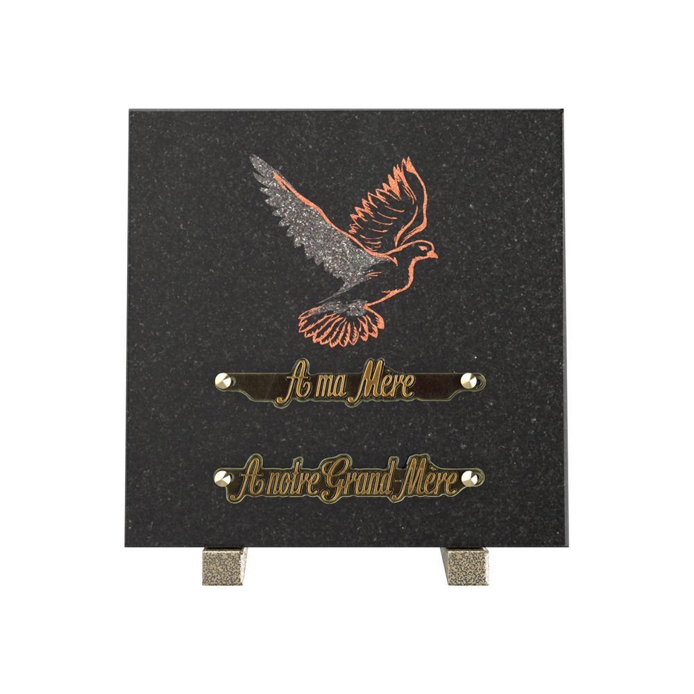 Plaque funéraire FIBULE – Plaques Funéraires Créations® – vue complémentaire