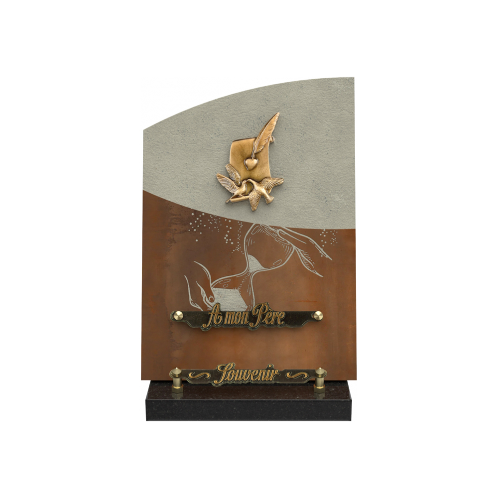 Plaque funéraire MORDORÉ – Plaques Funéraires Créations®