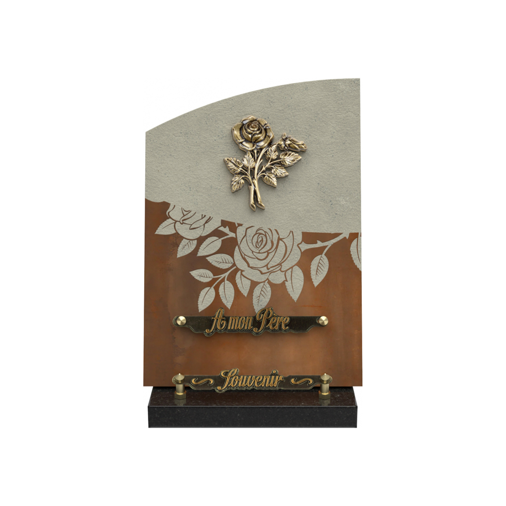 Plaque funéraire MORDORÉ – Plaques Funéraires Créations® – vue complémentaire