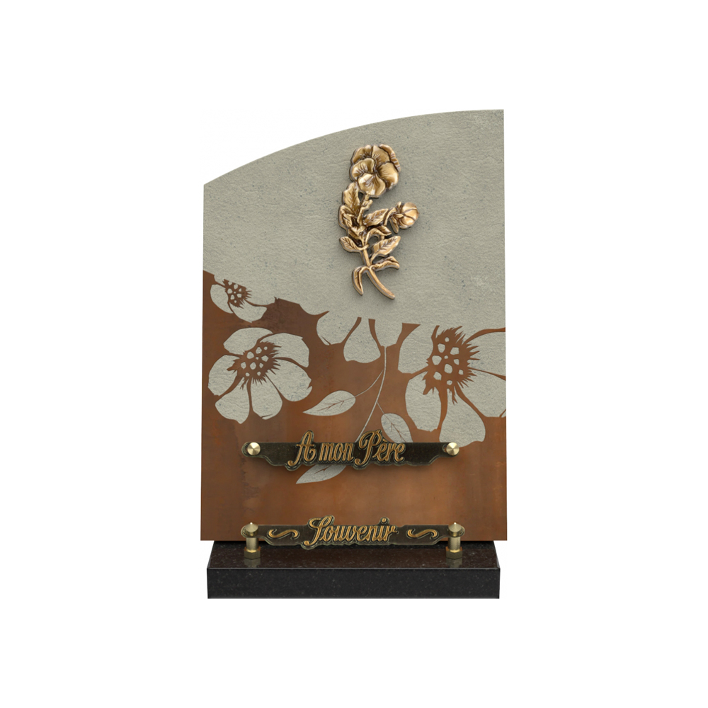 Plaque funéraire MORDORÉ – Plaques Funéraires Créations® – vue complémentaire