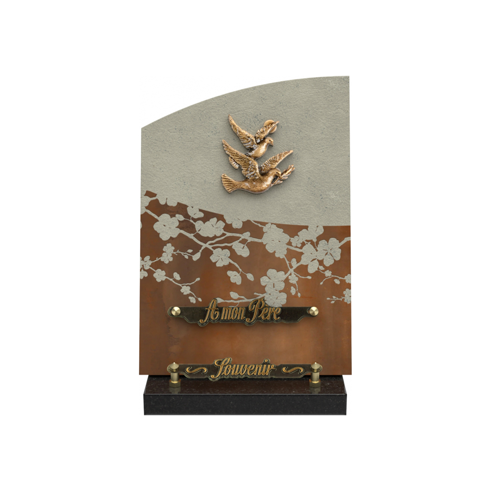 Plaque funéraire MORDORÉ – Plaques Funéraires Créations® – vue complémentaire