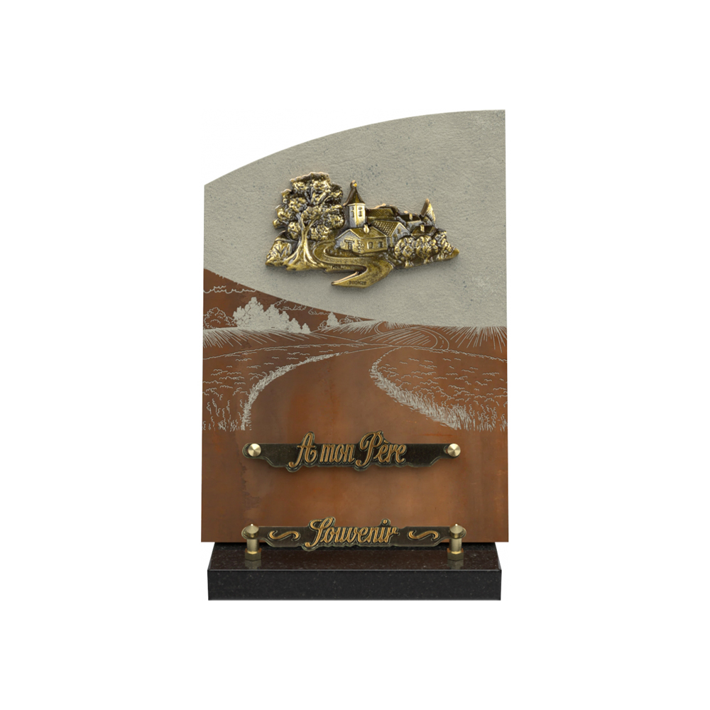 Plaque funéraire MORDORÉ – Plaques Funéraires Créations® – vue complémentaire