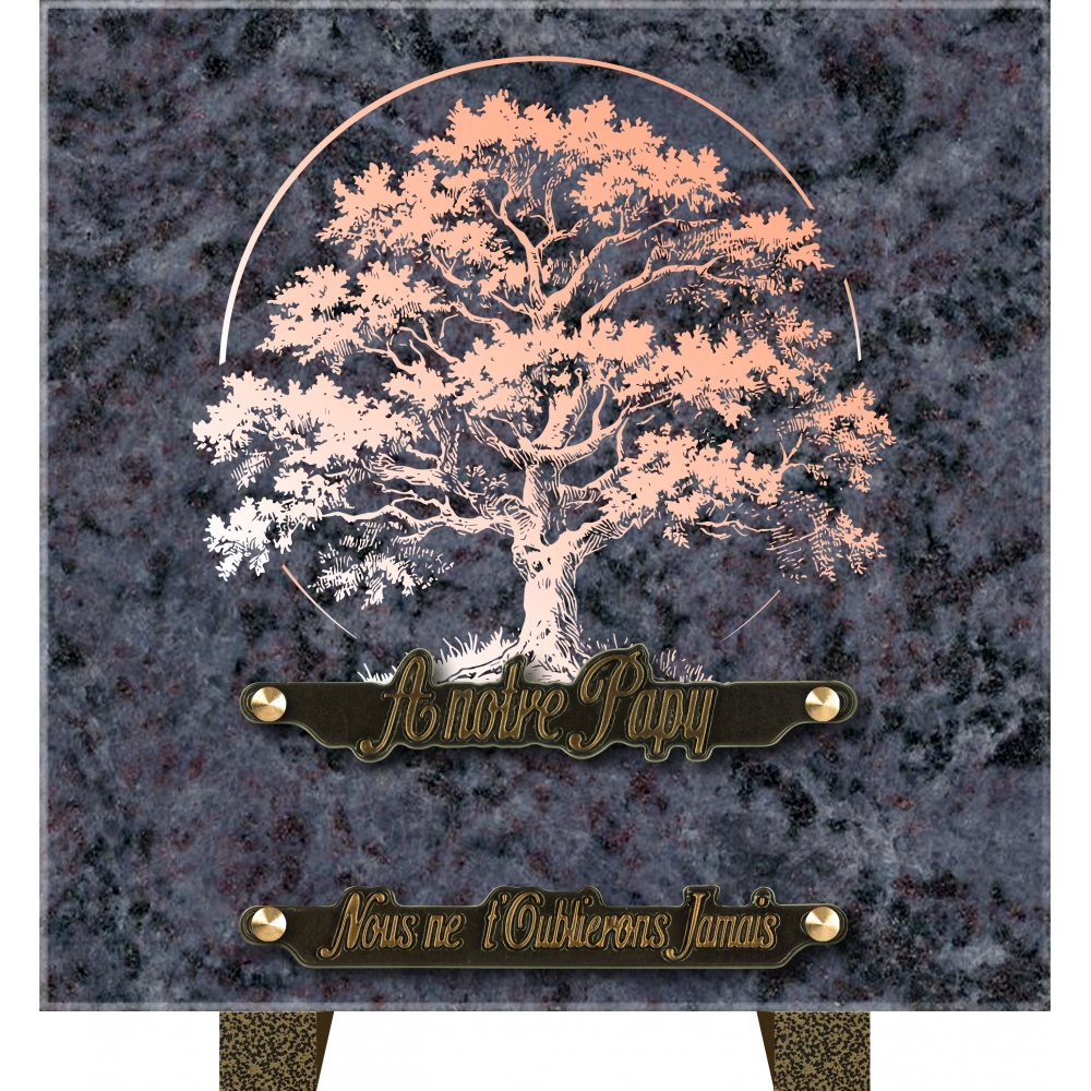 Plaque funéraire AURA – Plaques Funéraires Créations® – vue complémentaire