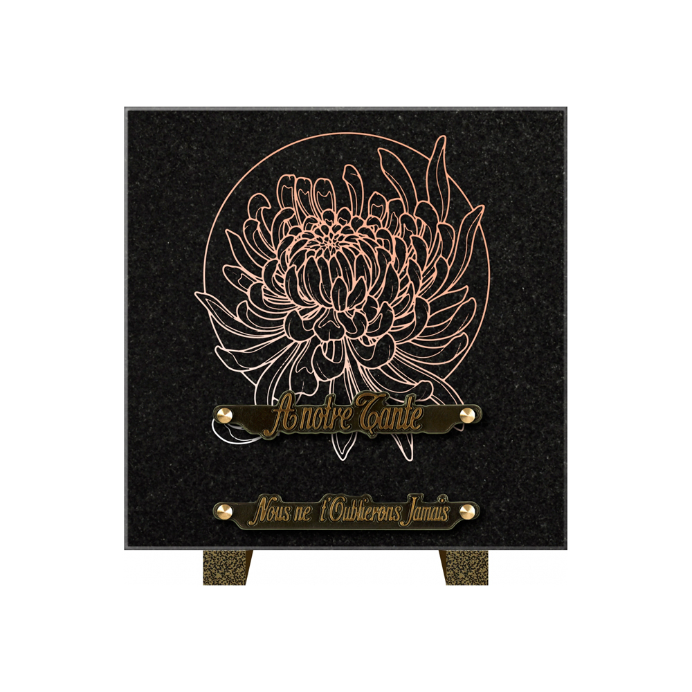 Plaque funéraire AURA – Plaques Funéraires Créations® – vue complémentaire