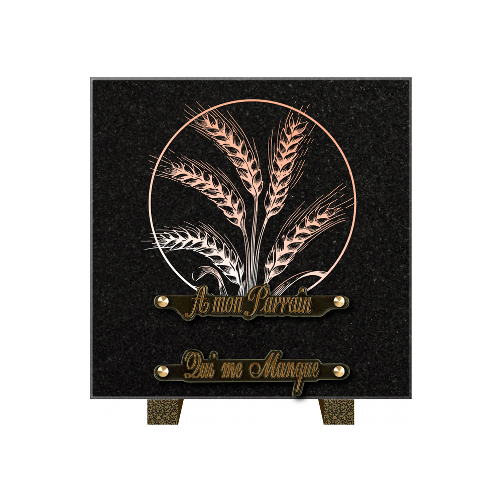 Plaque funéraire AURA – Plaques Funéraires Créations®