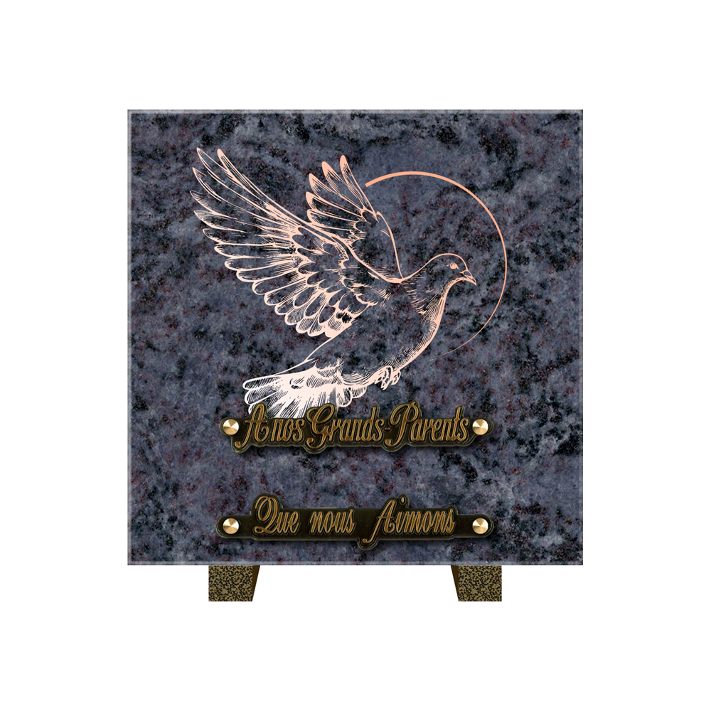 Plaque funéraire AURA – Plaques Funéraires Créations® – vue complémentaire
