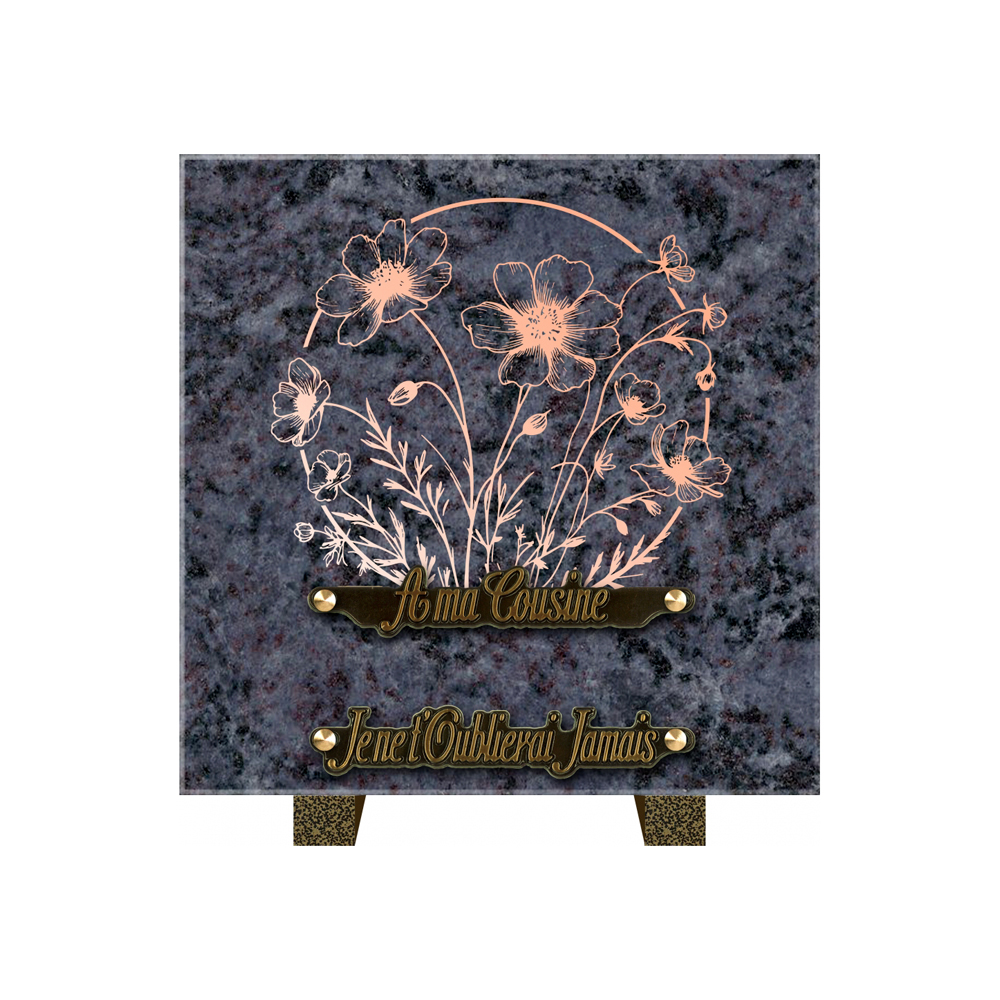 Plaque funéraire AURA – Plaques Funéraires Créations® – vue complémentaire