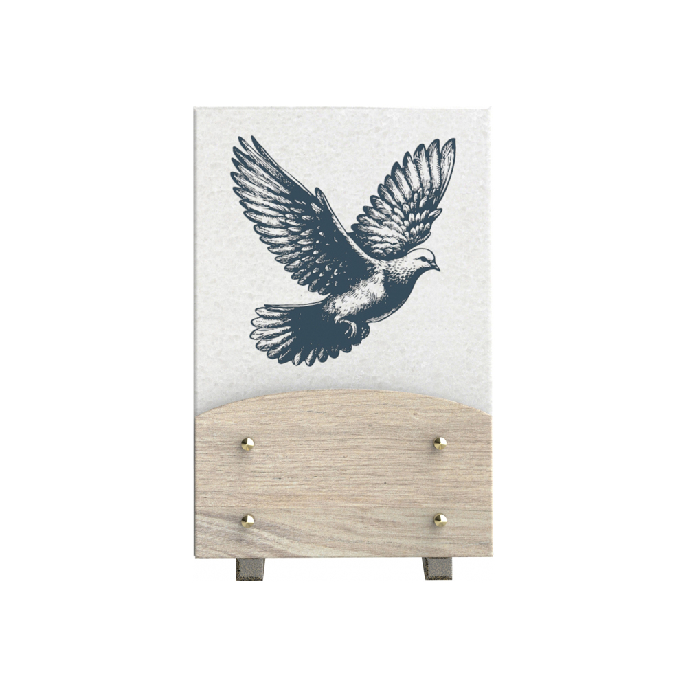 Plaque funéraire BLEUET – Plaques Funéraires Créations® – vue complémentaire