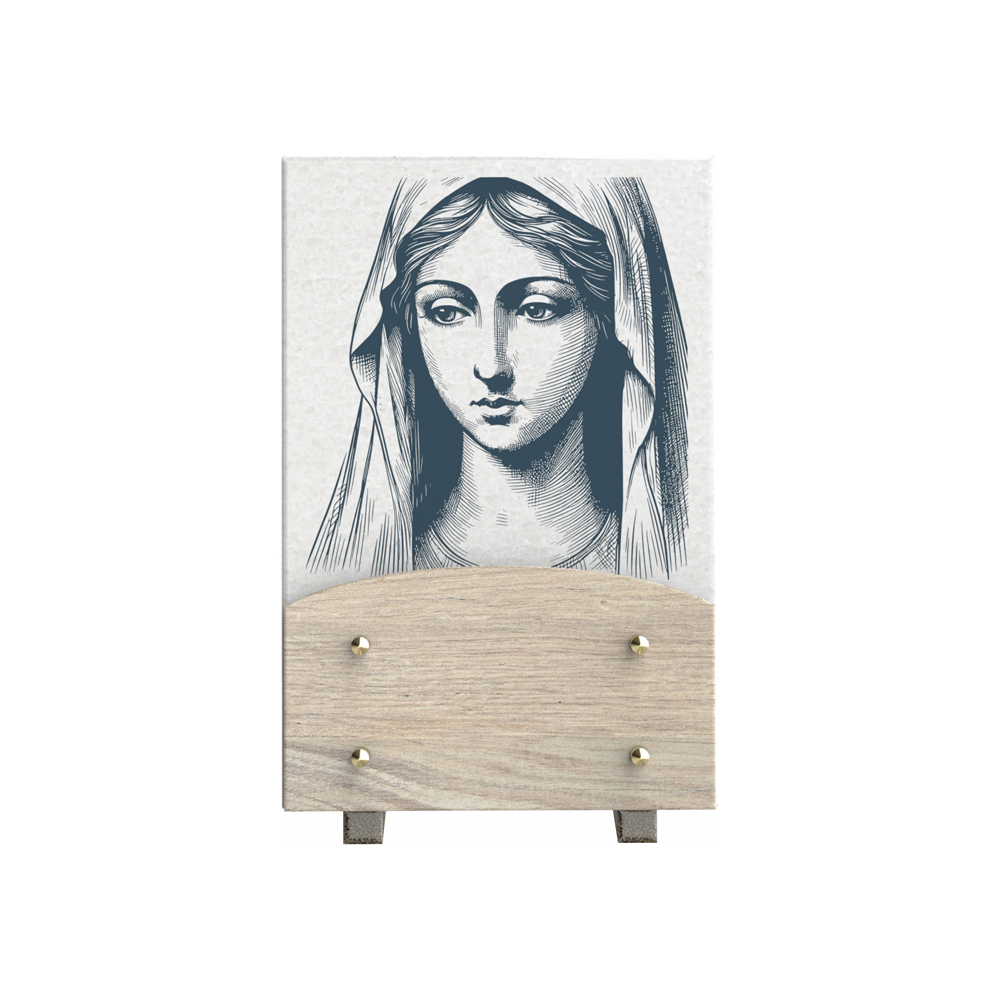 Plaque funéraire BLEUET – Plaques Funéraires Créations® – vue complémentaire