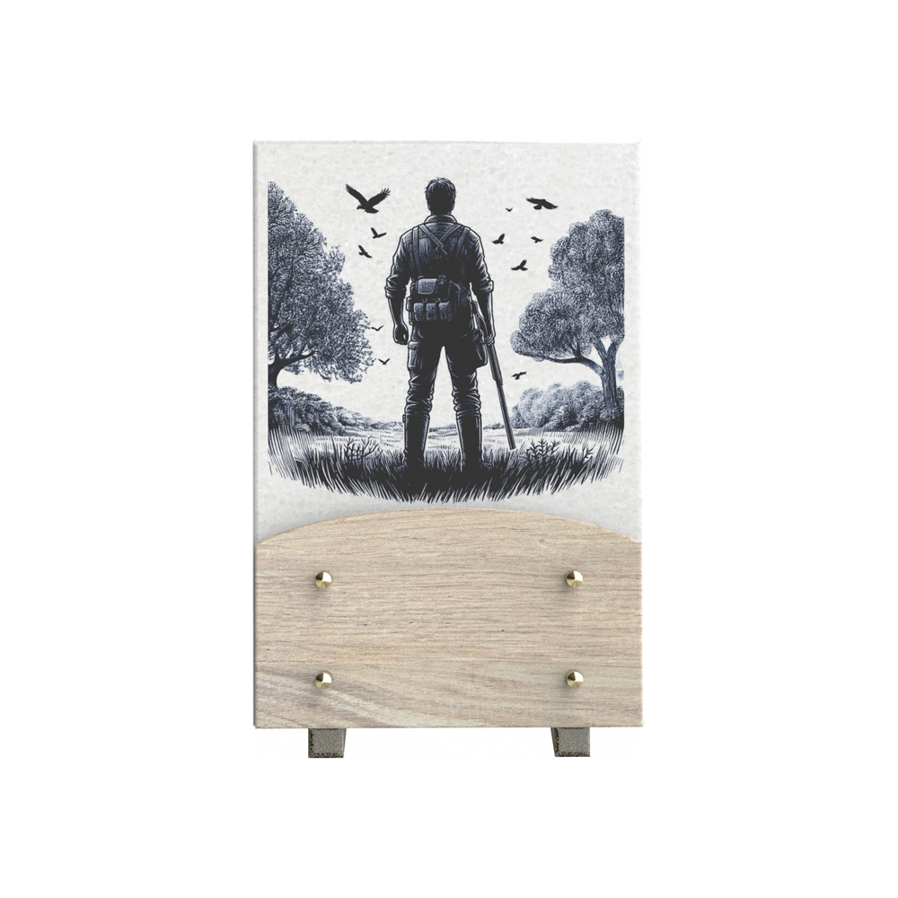 Plaque funéraire BLEUET – Plaques Funéraires Créations® – vue complémentaire