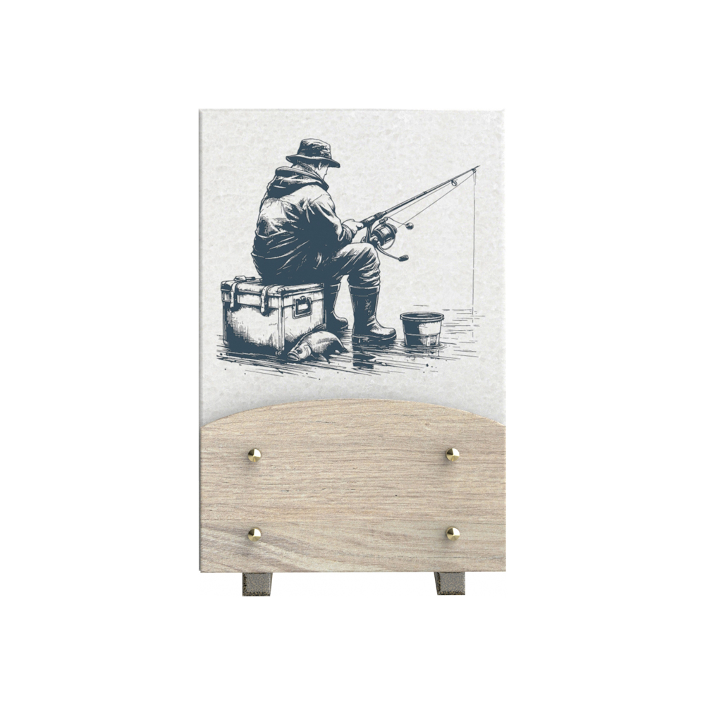 Plaque funéraire BLEUET – Plaques Funéraires Créations® – vue complémentaire