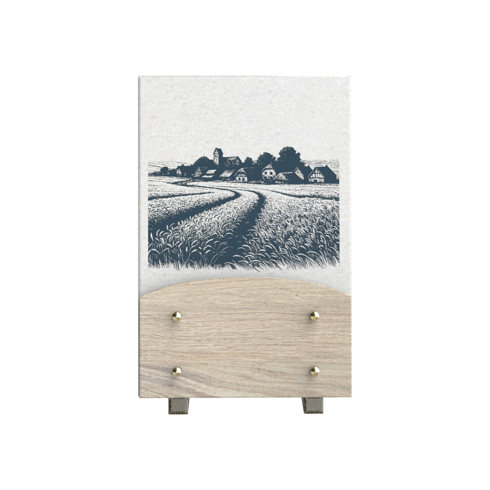 Plaque funéraire BLEUET – Plaques Funéraires Créations® – vue complémentaire