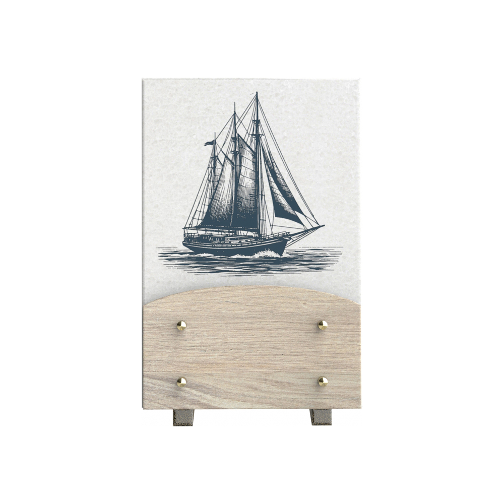 Plaque funéraire BLEUET – Plaques Funéraires Créations® – vue complémentaire