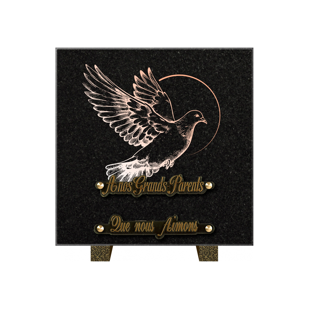 Plaque funéraire AURA – Plaques Funéraires Créations® – vue complémentaire