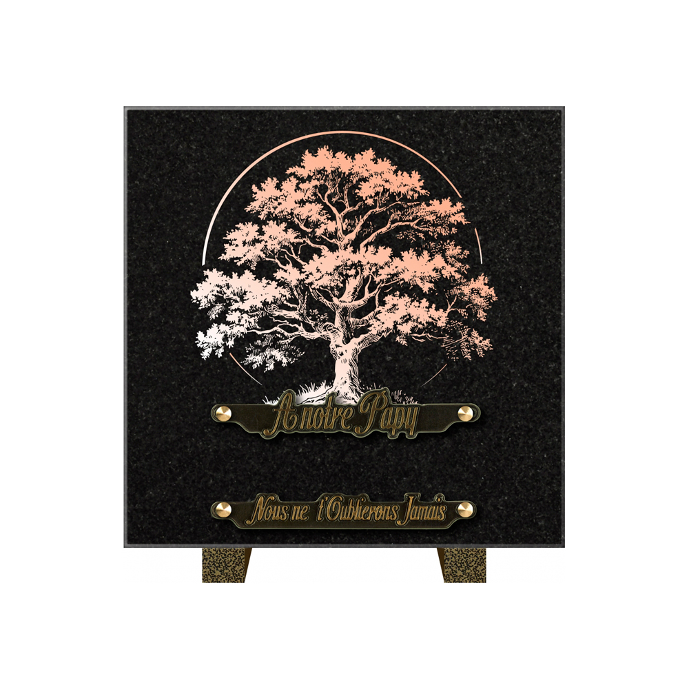 Plaque funéraire AURA – Plaques Funéraires Créations® – vue complémentaire