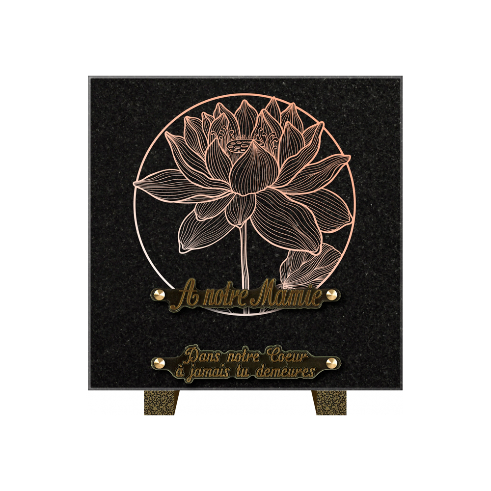 Plaque funéraire AURA – Plaques Funéraires Créations® – vue complémentaire