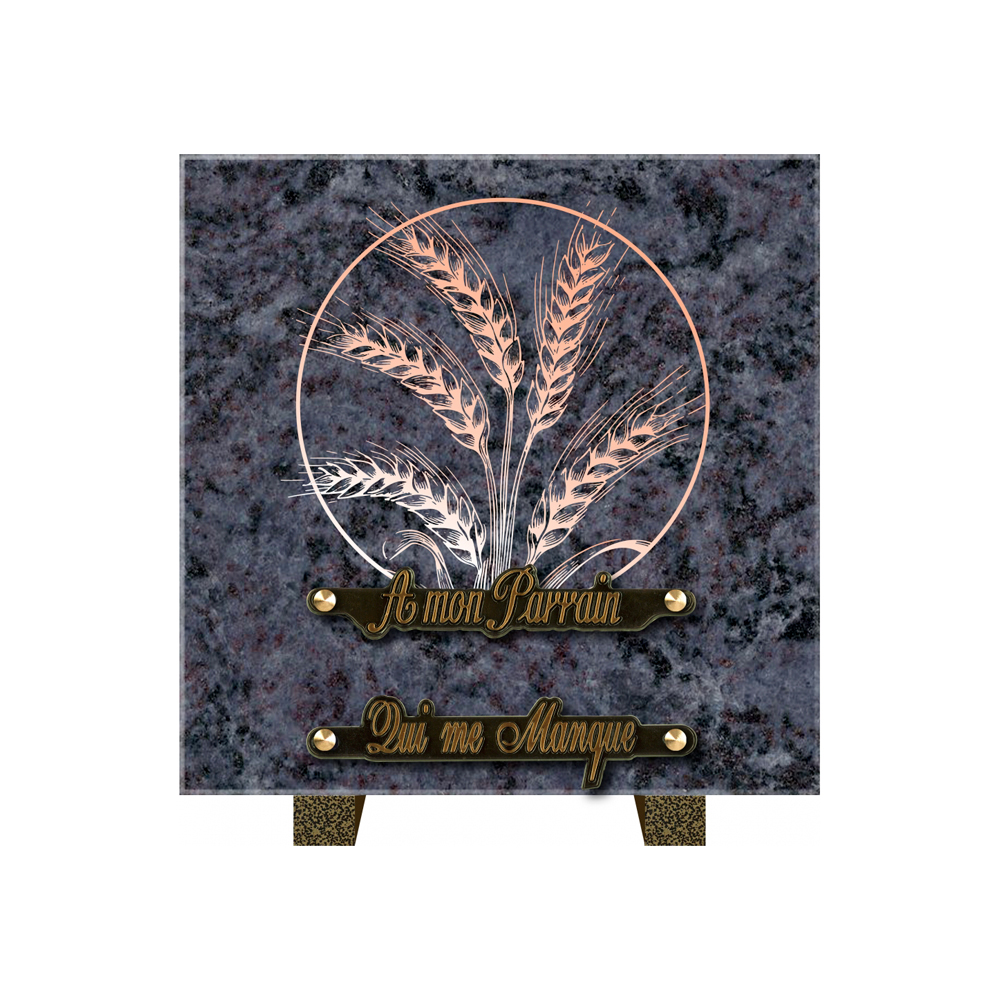 Plaque funéraire AURA – Plaques Funéraires Créations® – vue complémentaire