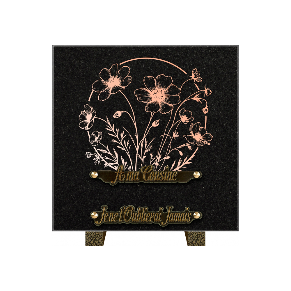 Plaque funéraire AURA – Plaques Funéraires Créations® – vue complémentaire