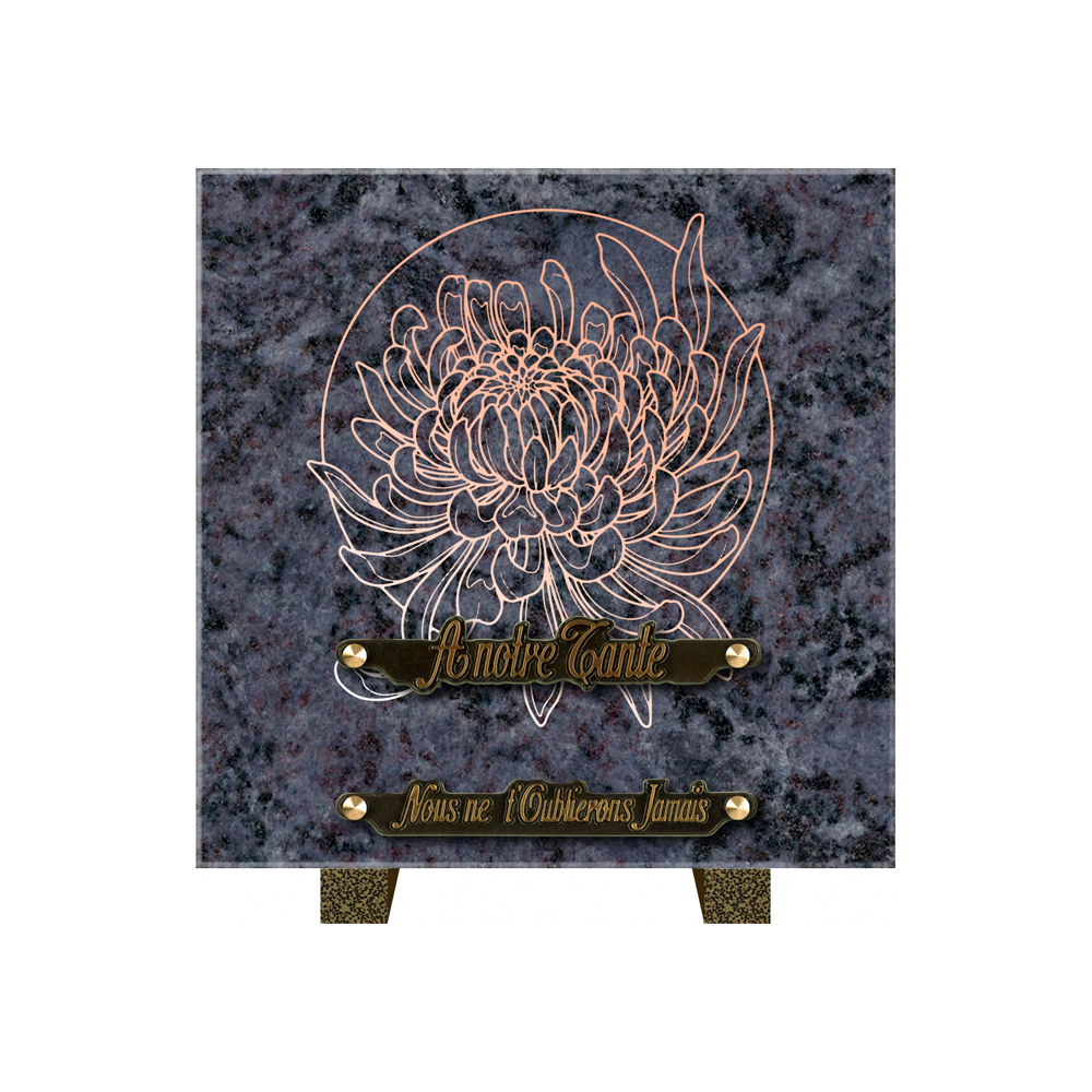 Plaque funéraire AURA – Plaques Funéraires Créations® – vue complémentaire