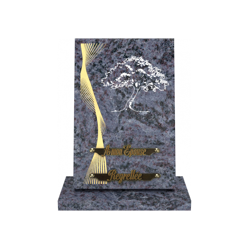 Plaque funéraire RÉVERBE – Plaques Funéraires Créations® – vue complémentaire