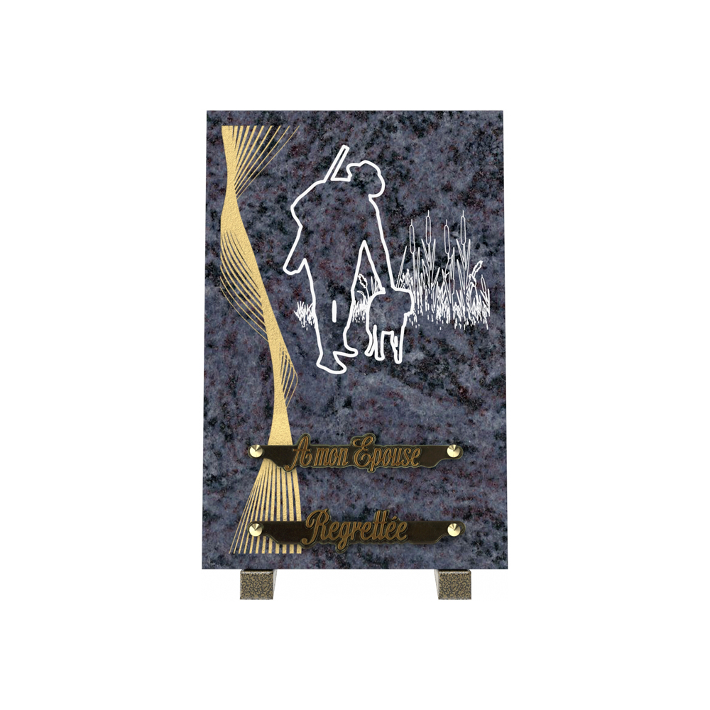 Plaque funéraire RÉVERBE – Plaques Funéraires Créations® – vue complémentaire