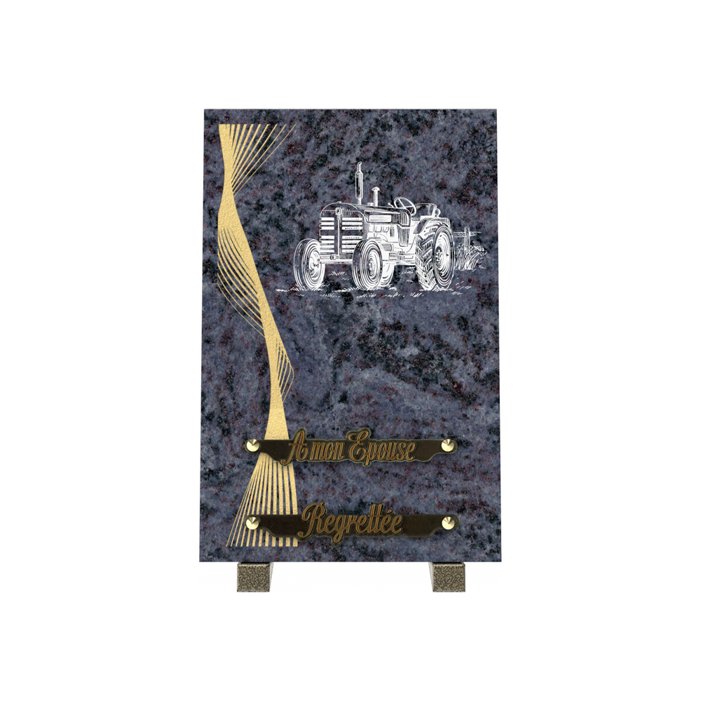 Plaque funéraire RÉVERBE – Plaques Funéraires Créations® – vue complémentaire