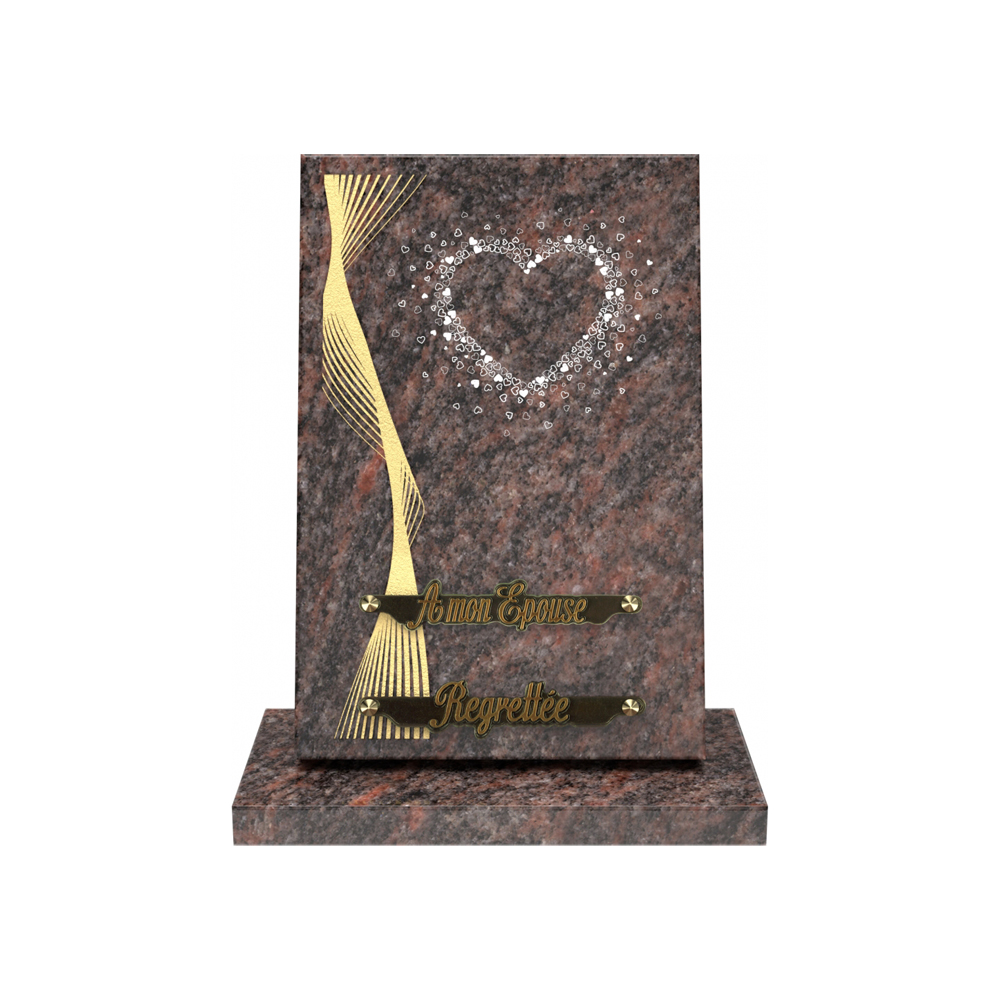 Plaque funéraire RÉVERBE – Plaques Funéraires Créations® – vue complémentaire