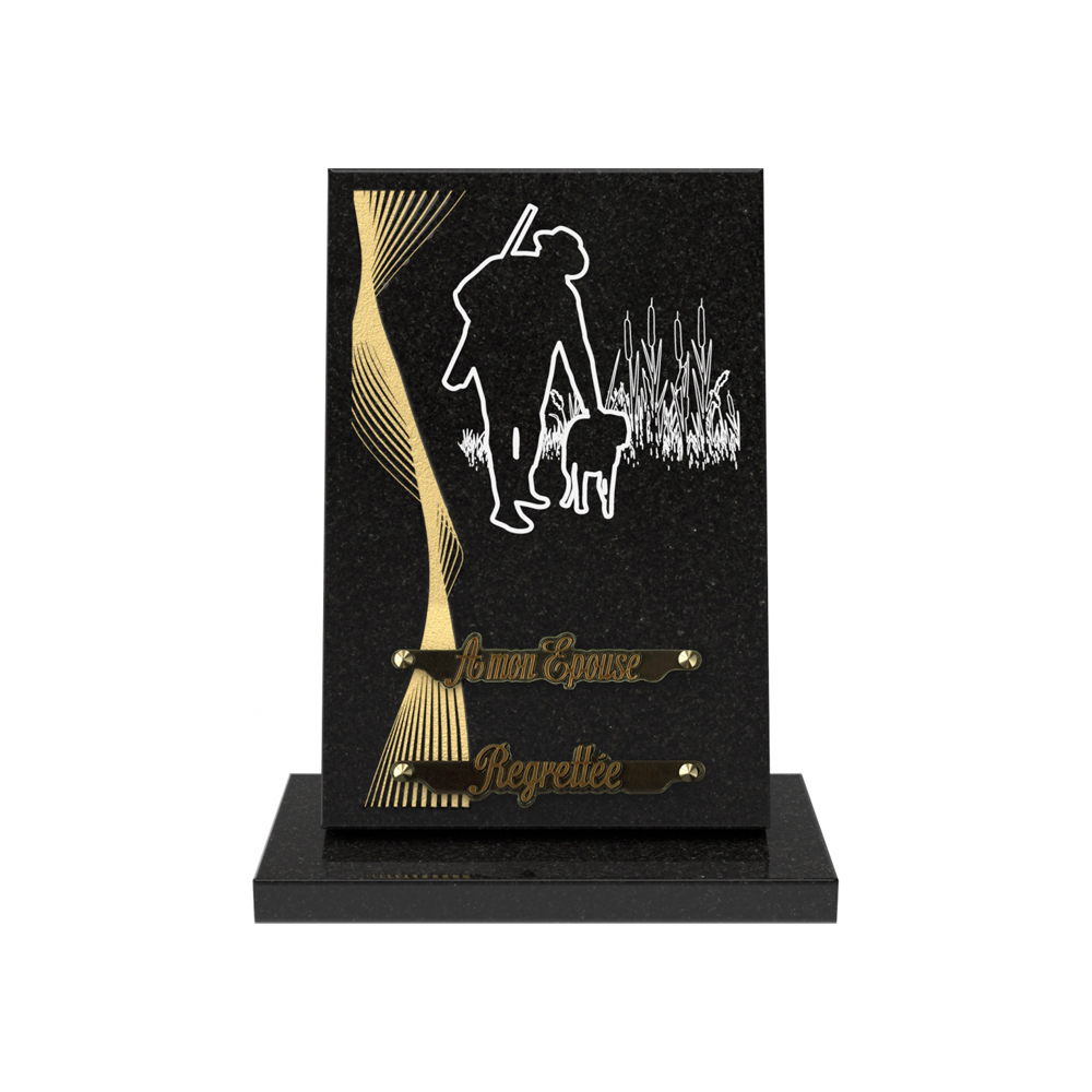 Plaque funéraire RÉVERBE – Plaques Funéraires Créations® – vue complémentaire